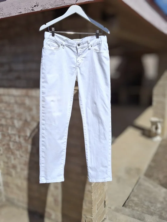 Lucky Brand Sienna Cigarette Cropped Denim White Jeans Women Size 29 - Picture 4 of 16